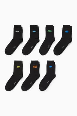 Multipack of 7 - gaming - socks with motif