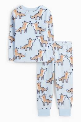 Wolf - pyjama van fleece - 2-delig