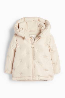 Bow - quilted baby jacket with hood