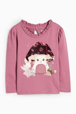 Fee, Pilz und Fuchs- Langarmshirt - Glanz-Effekt