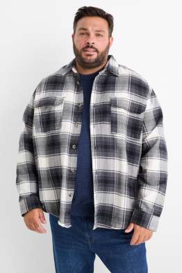 Flanellen overhemd - relaxed fit - kent - geruit