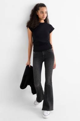 Flared jean - mid waist
