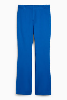 Pantaloni business - vita alta - relaxed fit - tessuto tramato