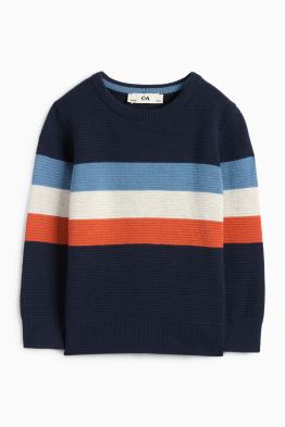 Pullover - gerippt - gestreift