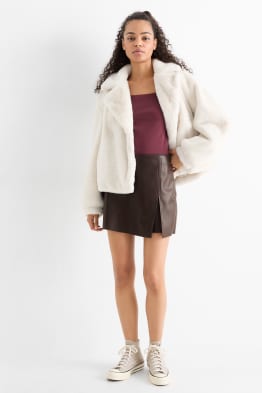 Skort - Lederimitat