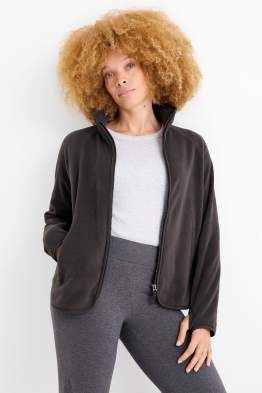 Sweat zippé basique en polaire