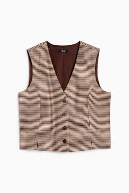 Gilet sans manches de bureau - regular fit - à carreaux