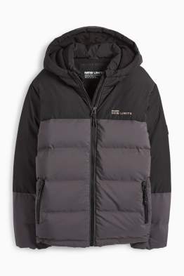 Chaqueta acolchada con capucha - hidrófuga