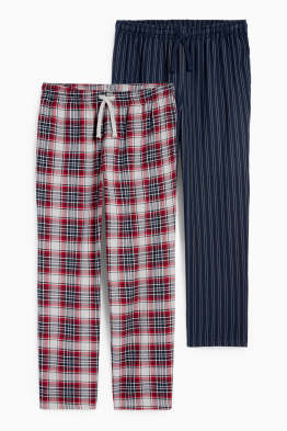 Lot de 2 - bas de pyjama en flanelle