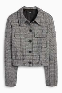 Blazer crop - în carouri