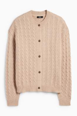 Strickjacke - Zopfmuster