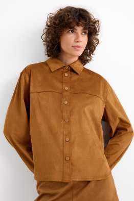 Veste-chemise - faux suède