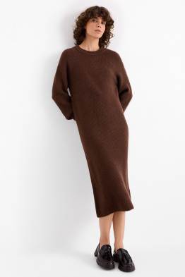 Strickkleid - gerippt