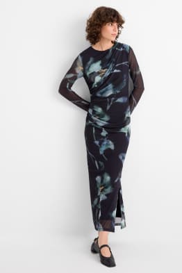 Rochie din plasă - cu flori