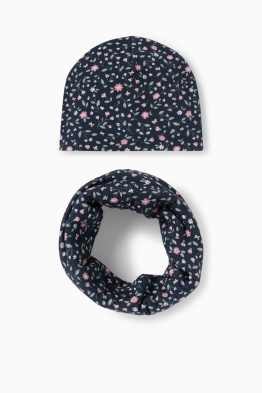 Bloem - set - beanie en colsjaal - 2-delig