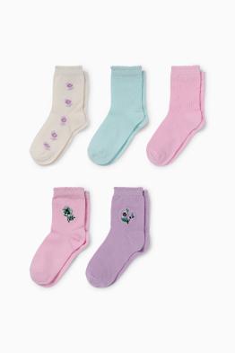 Multipack 5er - Blume - Socken mit Motiv