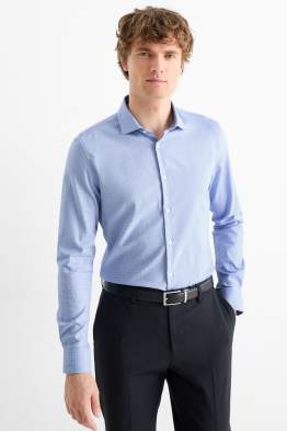 Businesshemd - Slim Fit - Cutaway - kariert