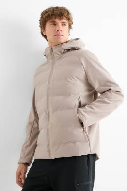 Quilted jacket with hood - water-repellent