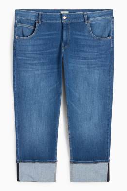 Straight jeans - mid-rise waist - LYCRA®