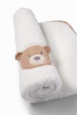 Bärchen - Baby-Decke - gestreift - 100 x 85 cm