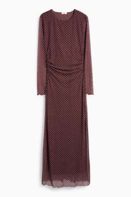 Vestido de malla - de lunares