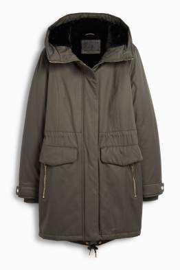 Parka con capucha - forrada
