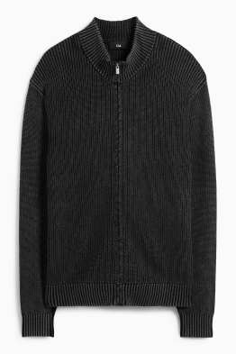 Gebreid vest - geribd