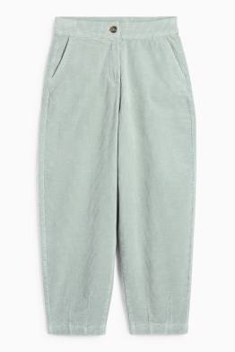 Cordhose - High Waist - Barrel Leg - LYCRA®