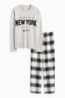 New York - Pyjama mit Flanellhose - 2 teilig