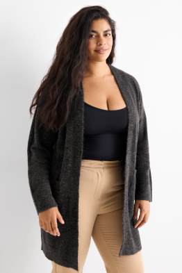 Cardigan tricotat lung