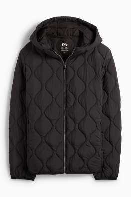 Quilted jacket with hood