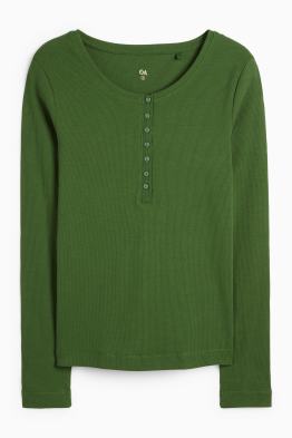 Tricou henley basic - slim fit - reiat
