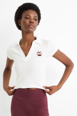 Polo court - slim fit - finition côtelée