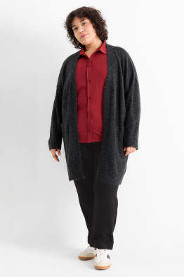 Lange Strickjacke