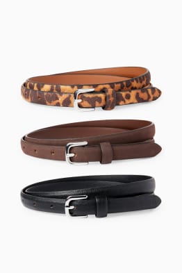 Set van 3 - riem - imitatieleer