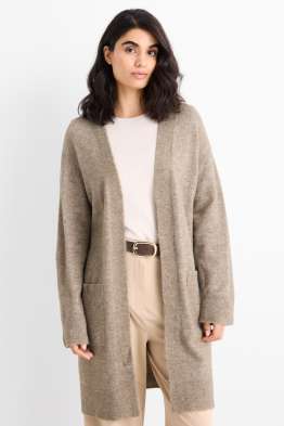 Cardigan tricotat lung