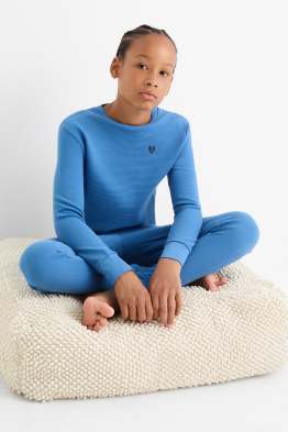 Wolf - pyjamas - 2 piece - ribbed