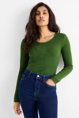 Tricou henley basic - slim fit - reiat