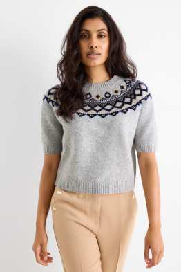 Pull en maille - manches courtes