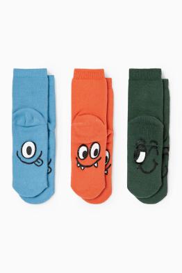 Multipack 3er - Grimasse - Socken mit Motiv