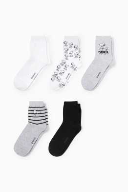 Multipack 5er - Socken mit Motiv - Peanuts