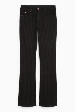 Bootcut jeans - mid waist - s úzkými proužky