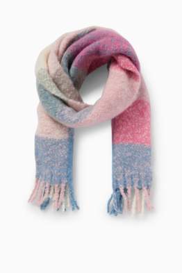 Foulard en finition bouclée - à carreaux