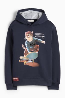 Skateboard-Katze - Hoodie