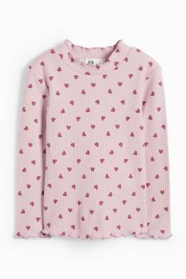 Herz - Langarmshirt - gerippt