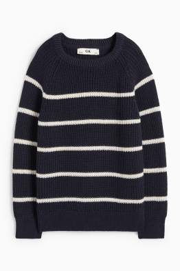 Pullover - gerippt - gestreift