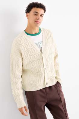 Strickjacke - Zopfmuster