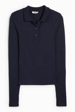 Polo shirt - slim fit - ribbed