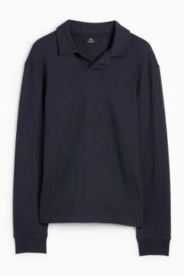 Polo shirt - relaxed fit - textured