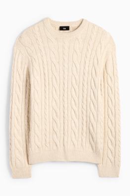 Jumper - cable knit pattern